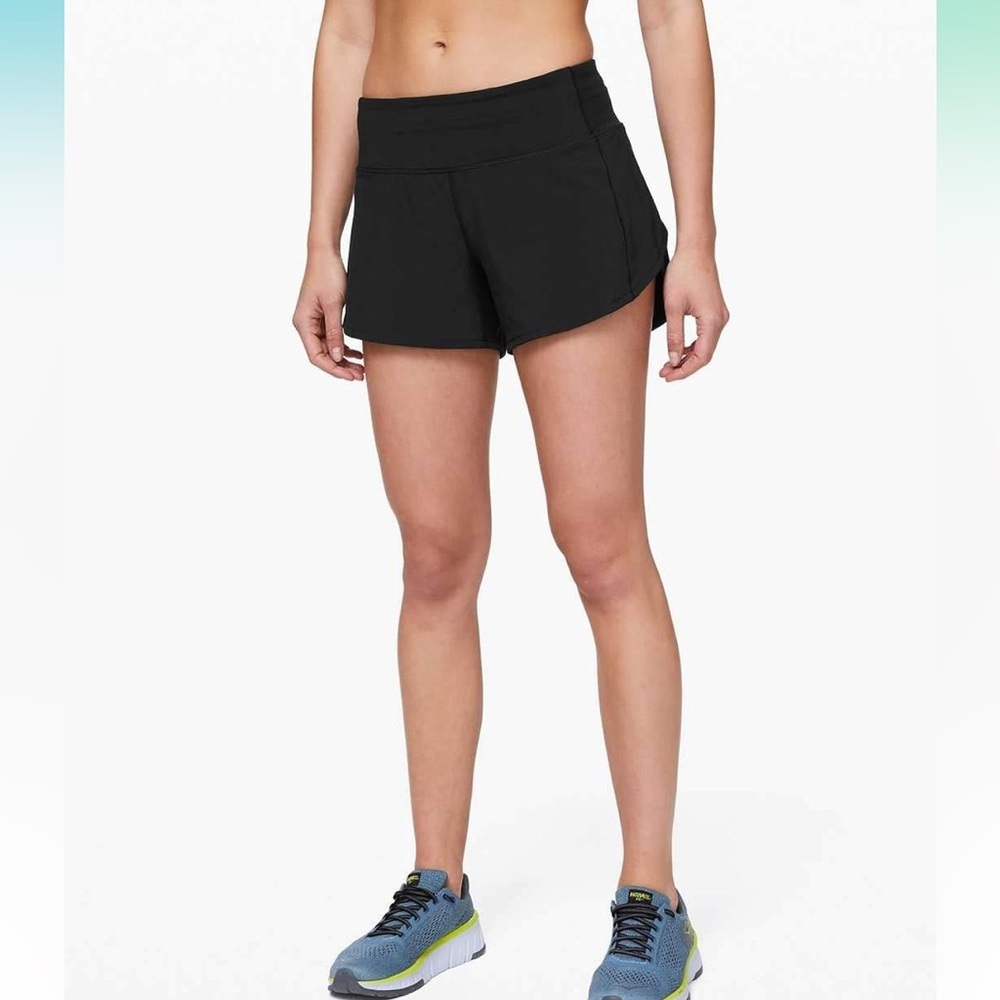 (A5) lululemon athletica Women's Midnight Black Athletic Shorts, Sz 8